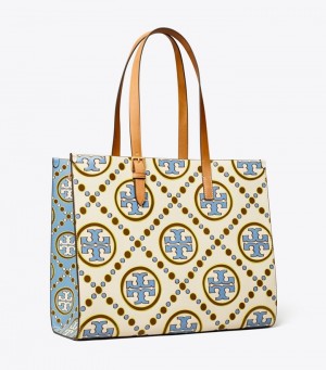 Tory Burch Small T Monogram Contrast Embossed Tote